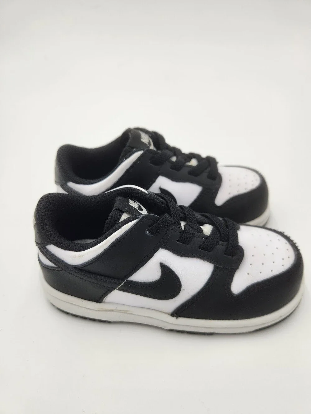 Nike Dunk Low Panda Black And White Sneakers Child Size 8c